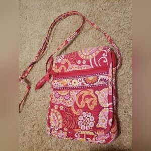 Vera Bradley Raspberry Fizz Mini Hipster Cross Body Shoulder Bag Purse Retired